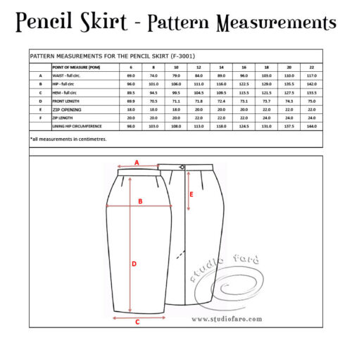Studio Faro | Sewing Instructions for my Pencil Skirt Sewing Pattern